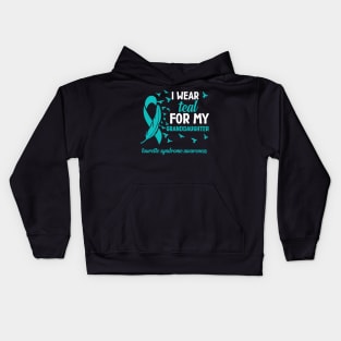 Tourette Syndrome Awareness I Wear Teal for My Granddaughter Kids Hoodie